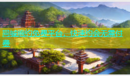 同城炮约免费平台，快速约会无需付费