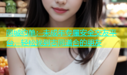 同城约单：未成年专属安全交友平台，轻松找到志同道合的朋友