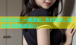 附近约会：一键速配，告别孤单，即刻开启甜蜜邂逅(1)